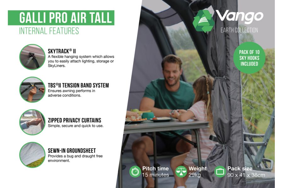 Vango Galli Pro Air Tall Inflatable DriveAway Awning