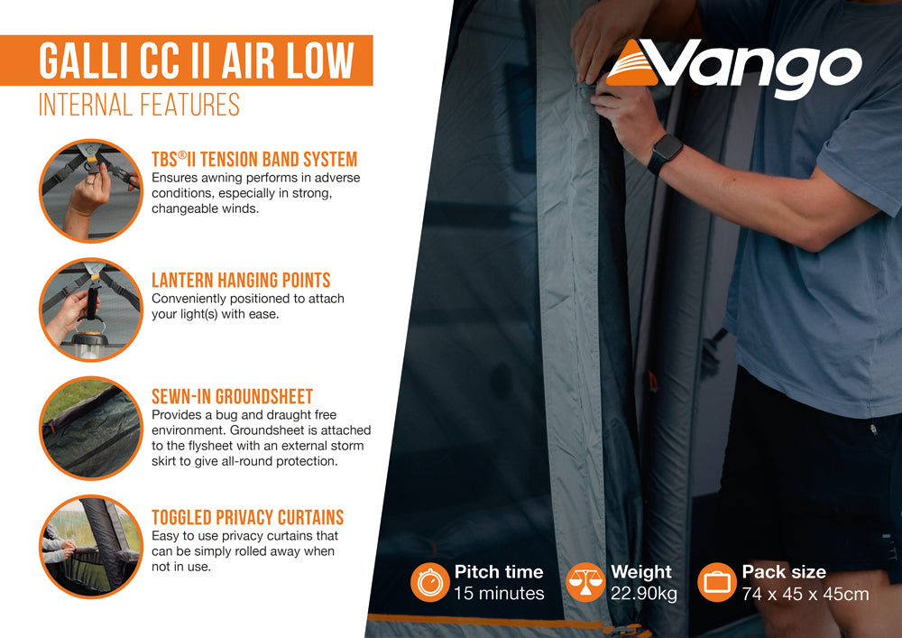 Vango Galli CC II Air Low Inflatable DriveAway Awning