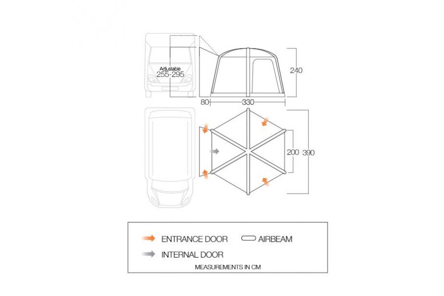 Vango HexAway Pro Air Tall Inflatable DriveAway Motorhome Awning 2026