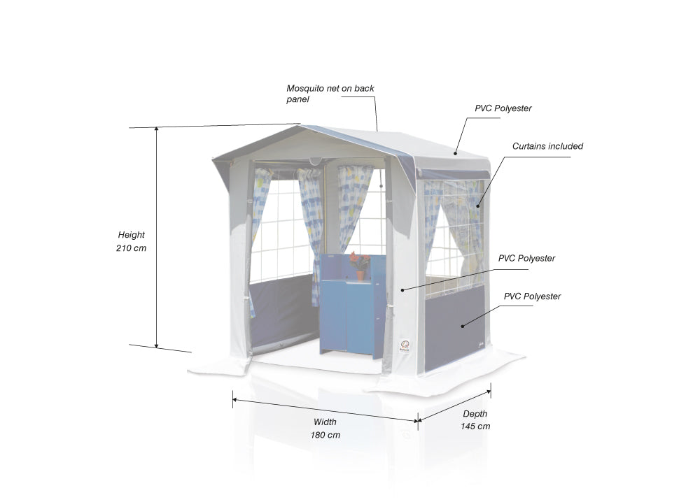 Inaca Java Self-Standing Storage and Kitchen Tent