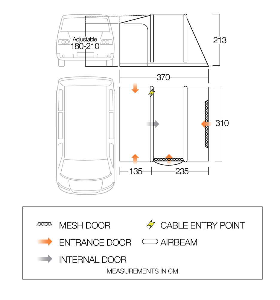 Vango Kela Air TC Low Drive Away Awning