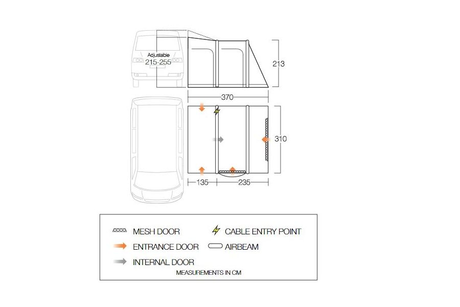 Vango Kela Pro Air Mid Inflatable DriveAway Awning