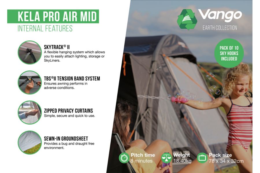 Vango Kela Pro Air Mid Inflatable DriveAway Awning