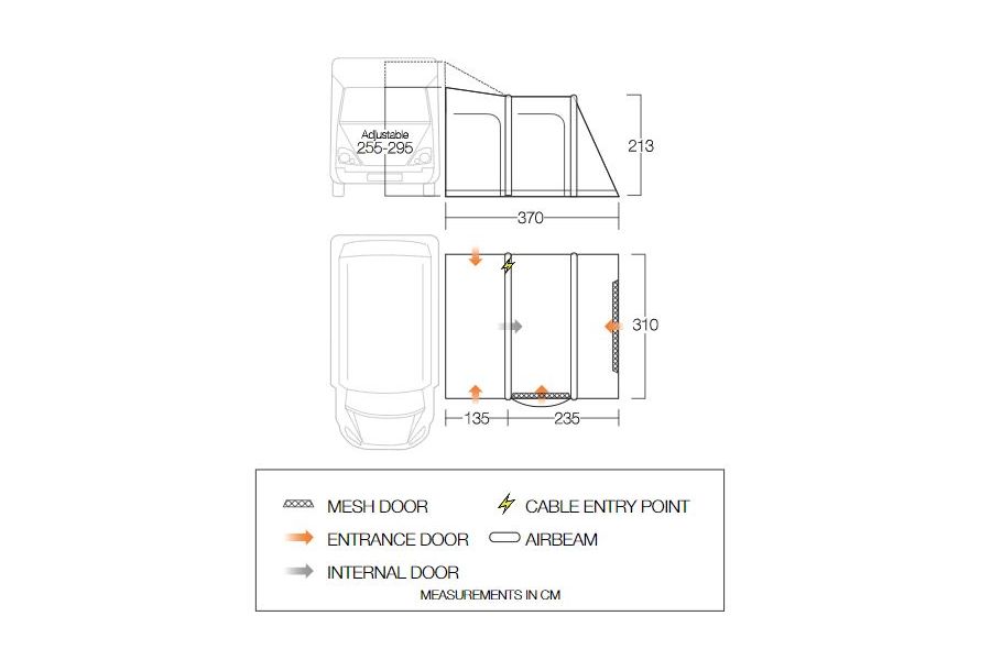 Vango Kela Pro Air Tall Inflatable DriveAway Awning