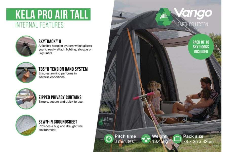 Vango Kela Pro Air Tall Inflatable DriveAway Awning