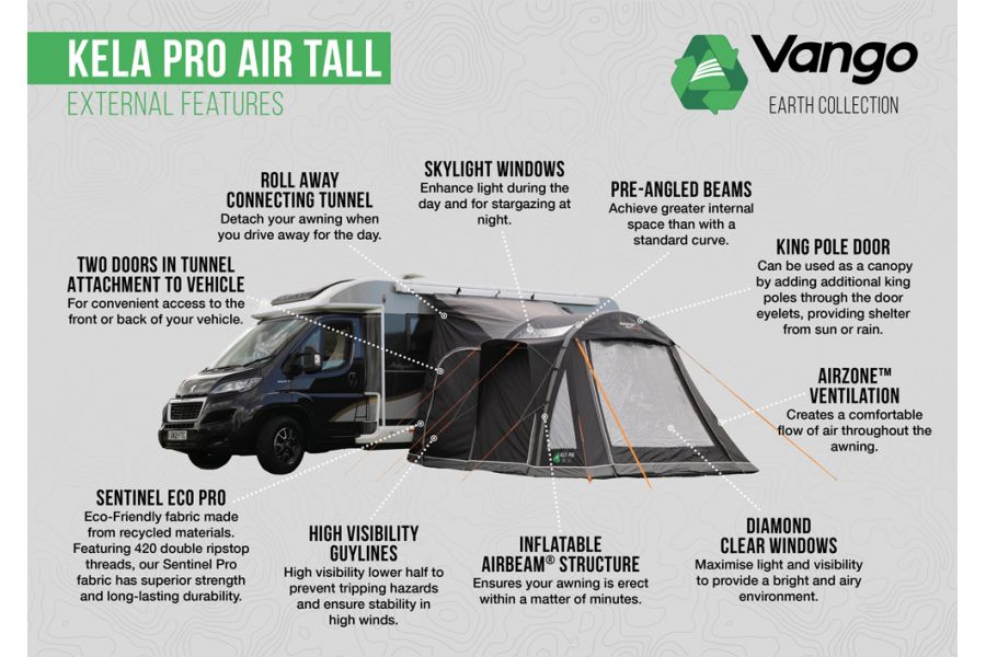 Vango Kela Pro Air Tall Inflatable DriveAway Awning