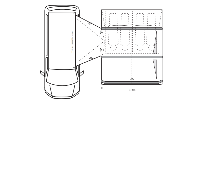 Outdoor Revolution Movelite T3E Low Campervan Awning