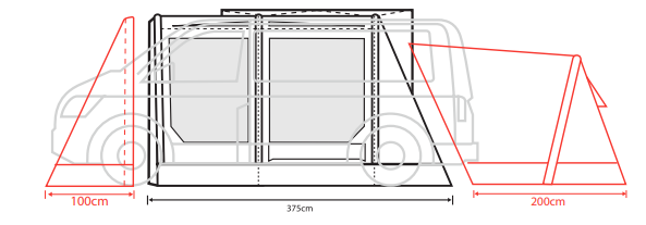 Outdoor Revolution Movelite T3E Low Campervan Awning