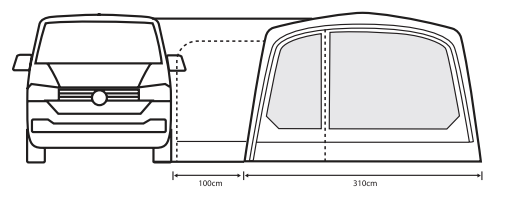 Outdoor Revolution Movelite T3E Low Campervan Awning