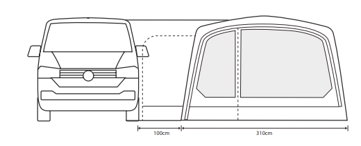 Outdoor Revolution Movelite T4E Low Inflatable Drive Away Awning