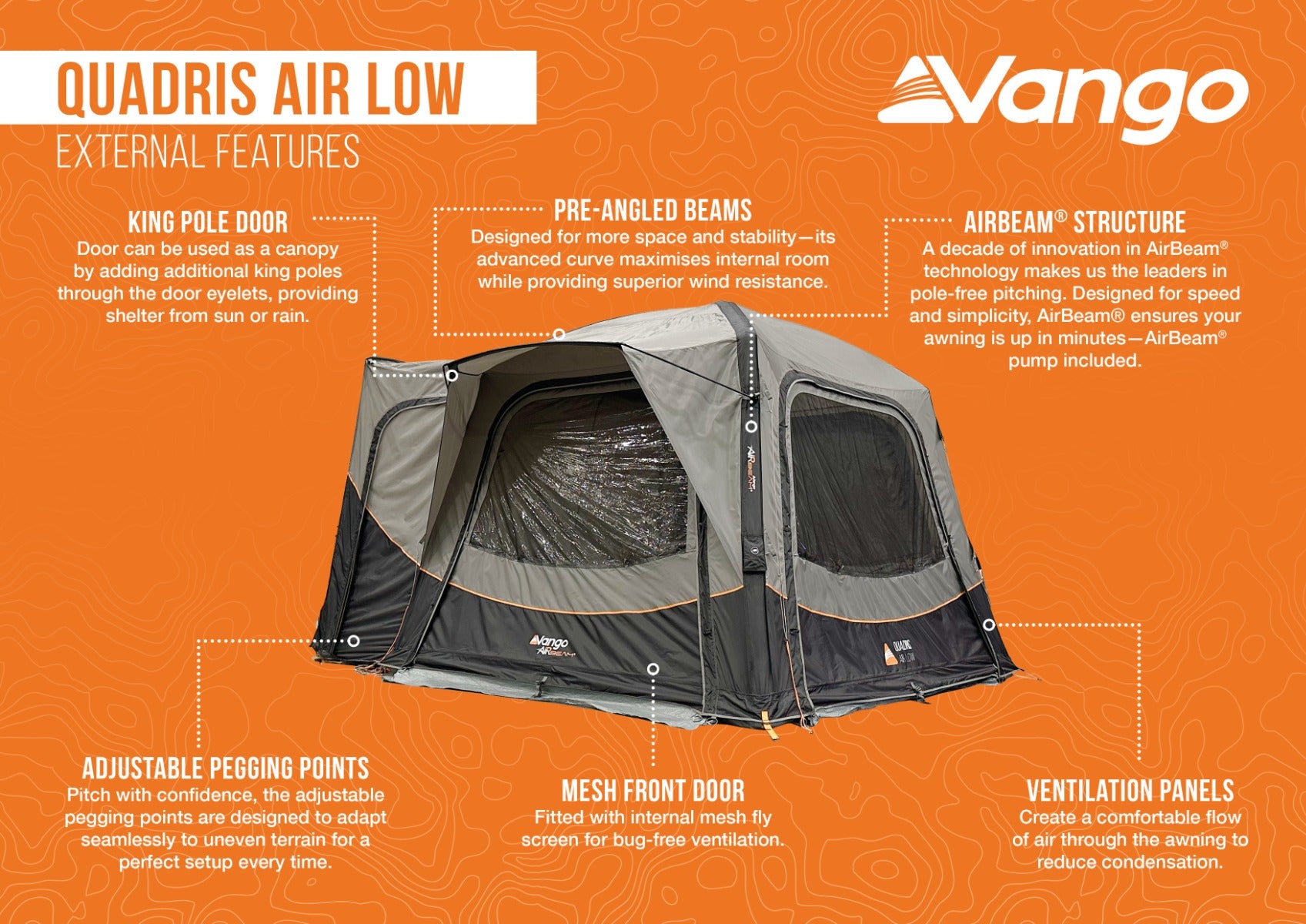 Vango Quadris Air Low Inflatable Driveaway Awning 2026