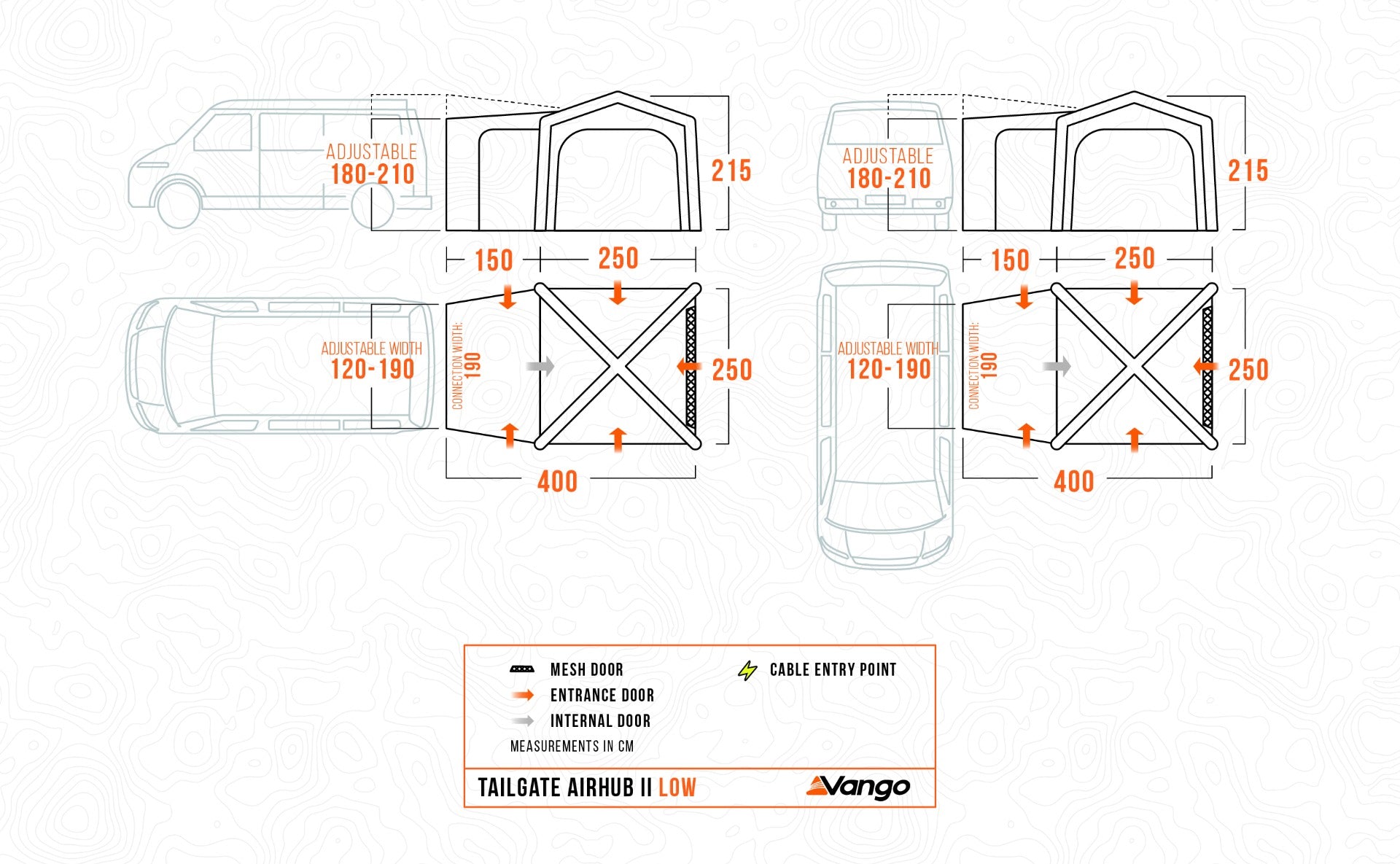 Vango Tailgate Airhub II Low Inflatable Driveaway Awning
