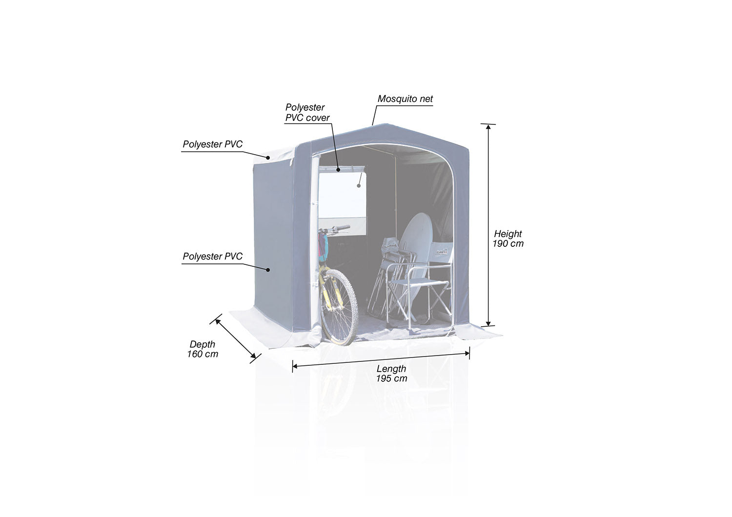 Inaca Teide Self-Standing Storage and Kitchen Tent