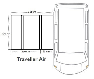 Starcamp Traveller Air Klimatex Mid Motorhome Awning