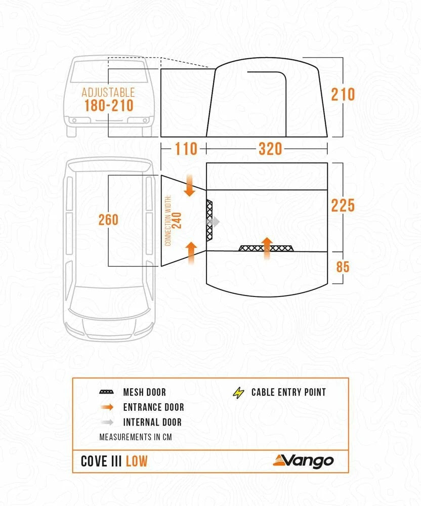 Vango Cove III Low Poled Campervan & Driveaway Awning