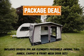 Vango Riviera 390 Air Elements ProShield Inflatable Caravan Awning – Package Deal